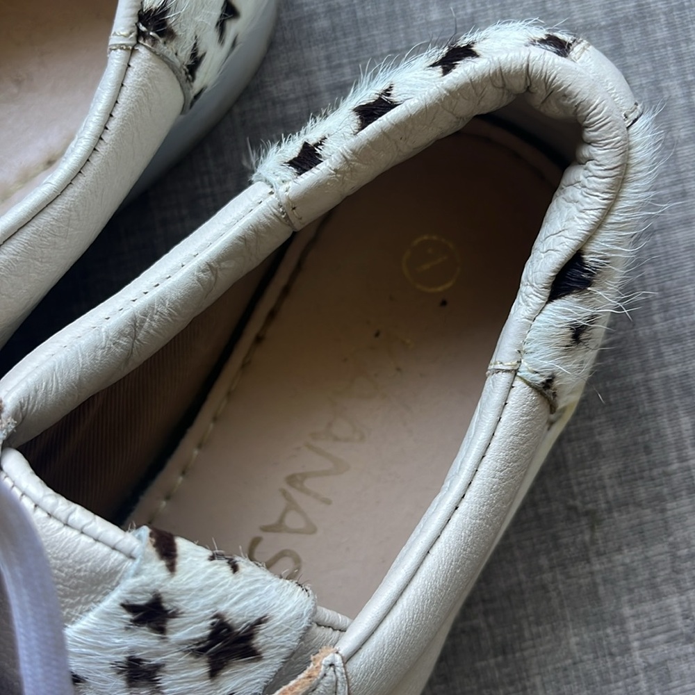 Kannas White Leather & Fur Shoes with Stars Size 7 - Picture 6 of 8